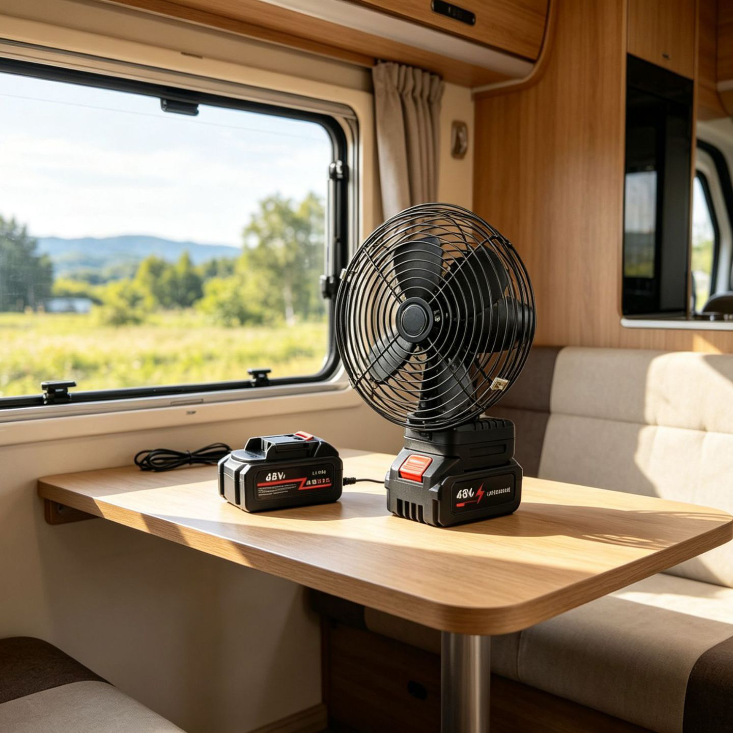 6-Inch Cordless Metal Fan with Lithium Battery Pack