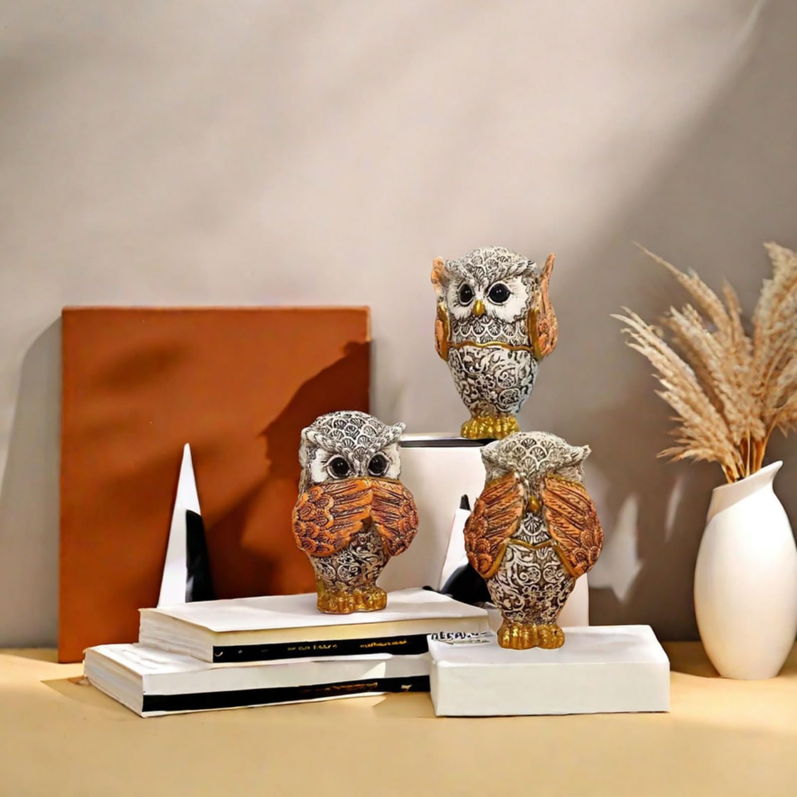 Don't listen, don't see, don't say Owls Figurine Set