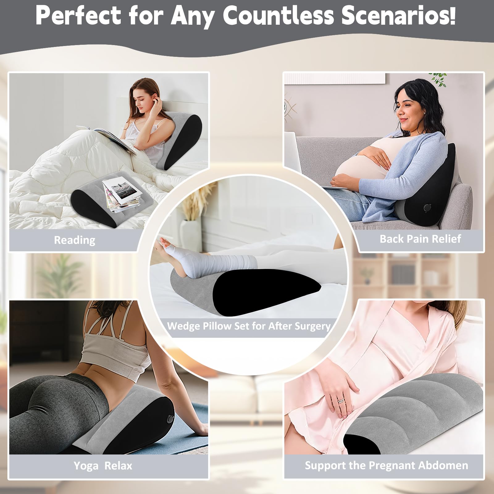 Portable Wedge Pillow Inflatable Cushion