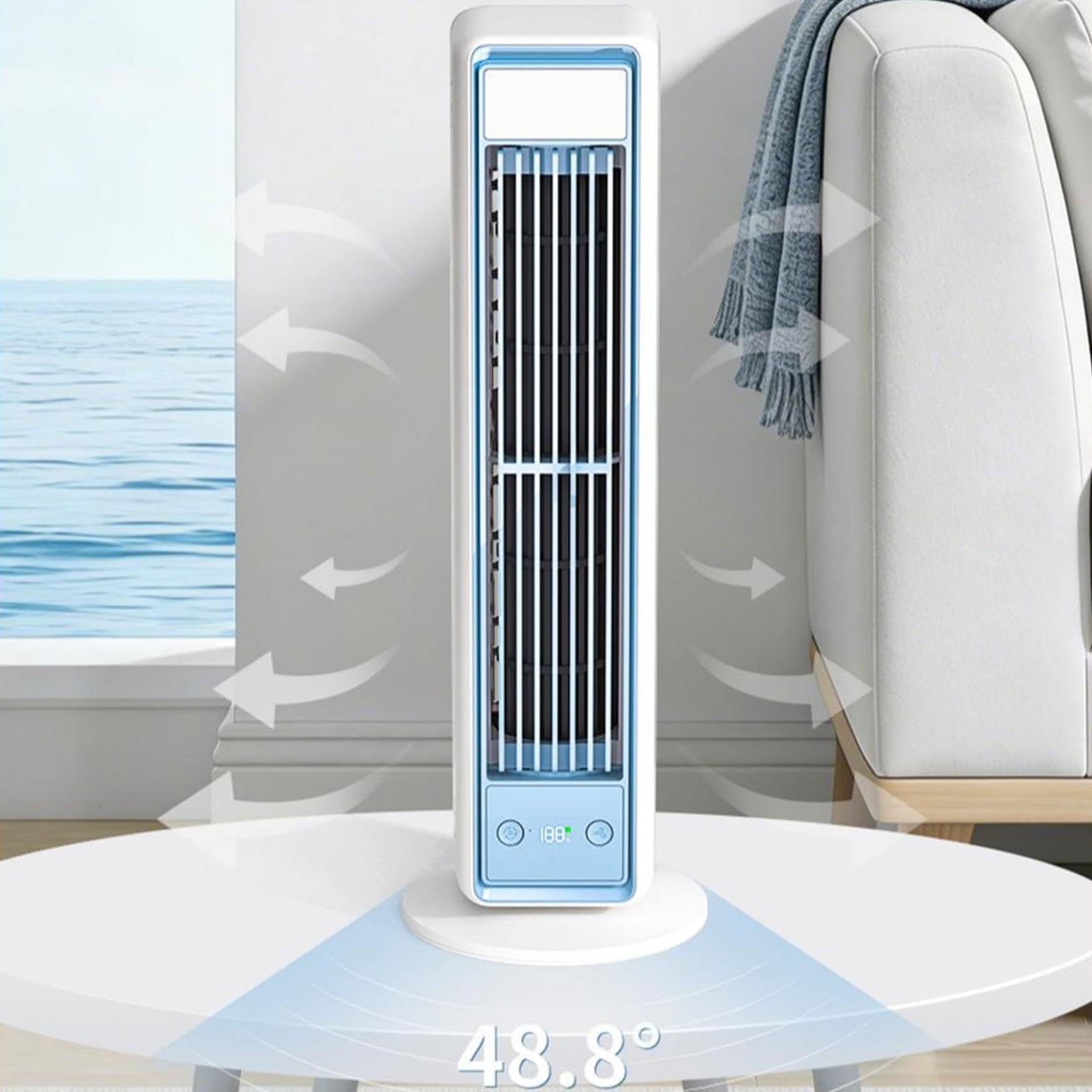 Portable Quiet Oscillating Tower Fan with Remote