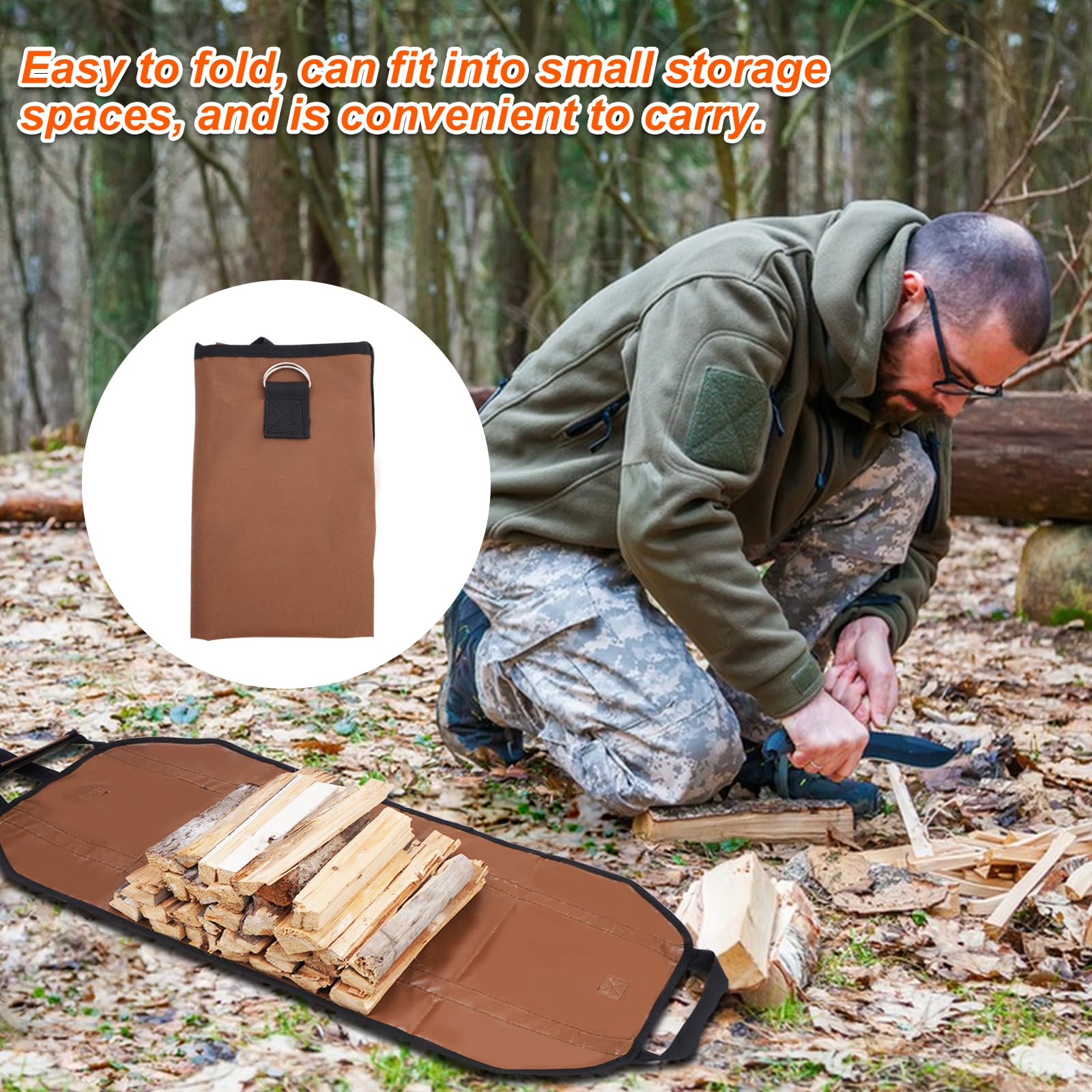 Fireplace Log Carrier Tote Bag