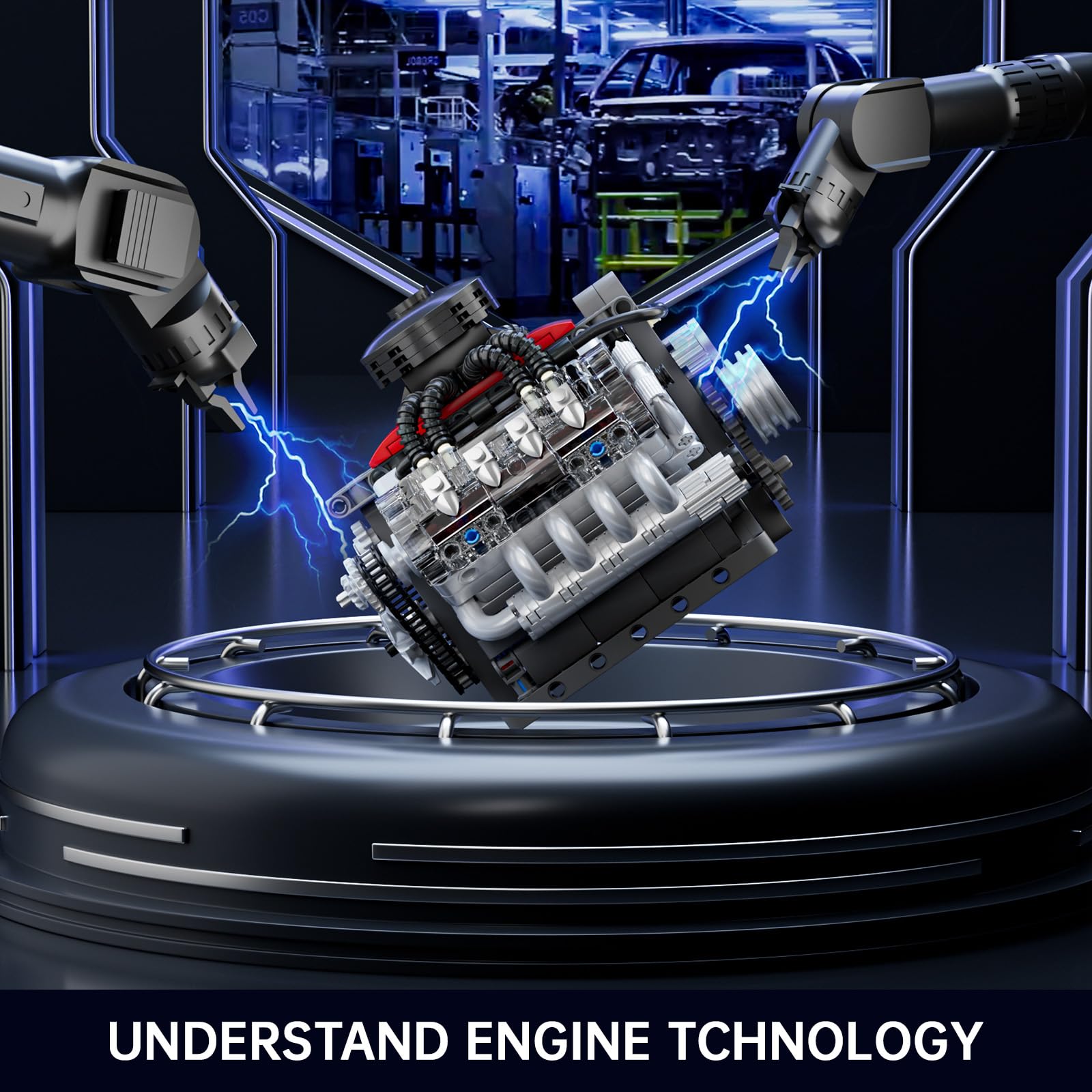 LIMITED EDITION 🚗Teching V8 Car Engine Model Kit