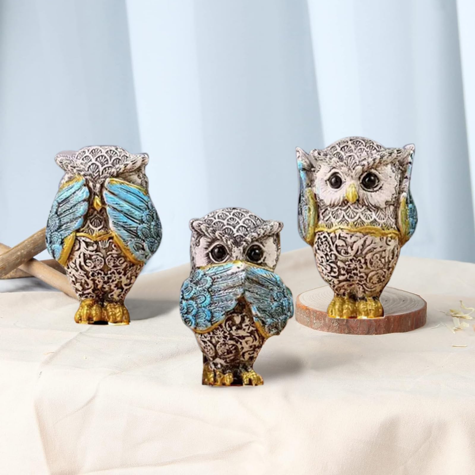 Don't listen, don't see, don't say Owls Figurine Set