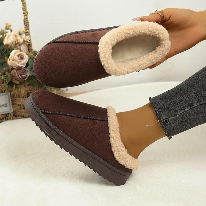 Women's Non-Slip, Warm Winter Wool Slippers