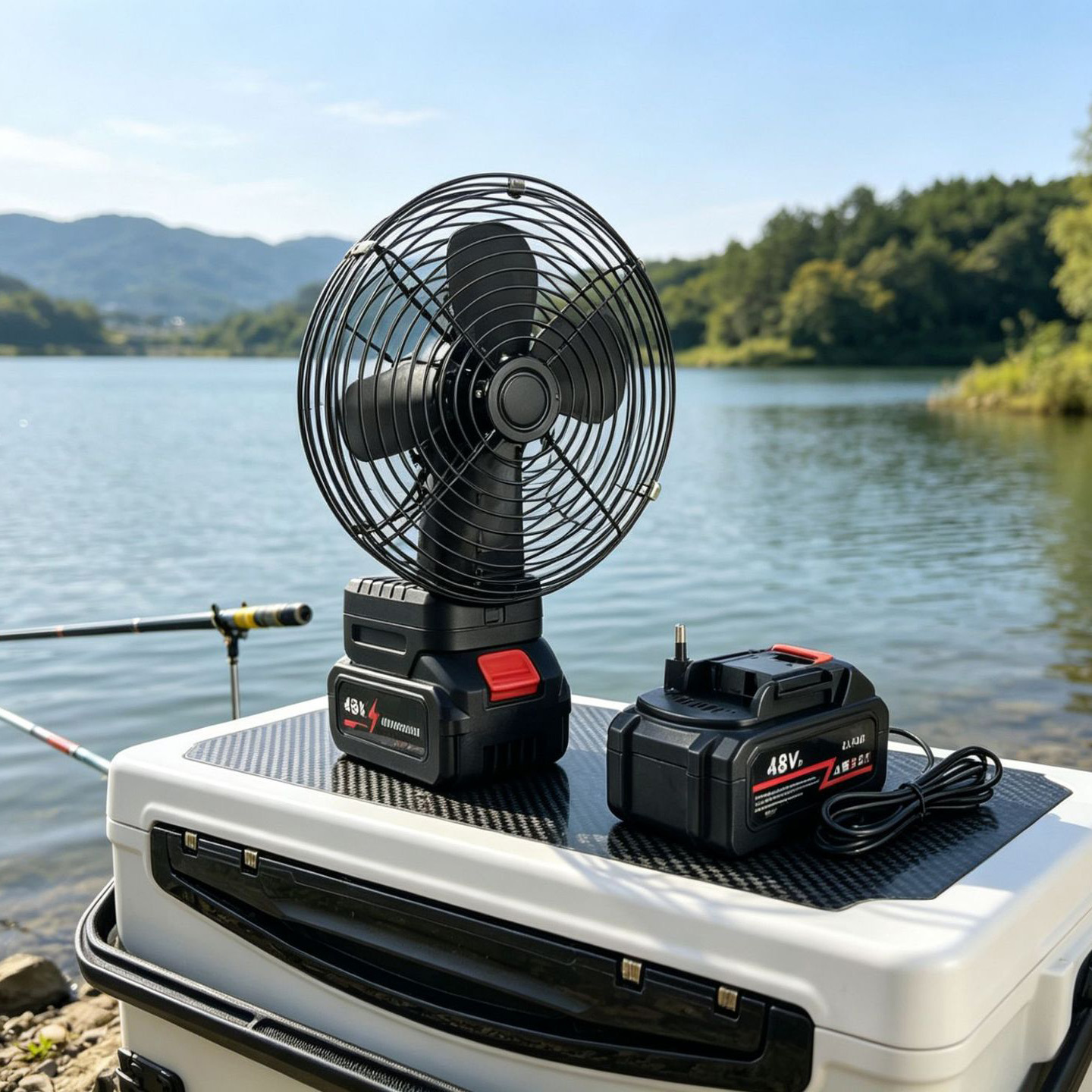 6-Inch Cordless Metal Fan with Lithium Battery Pack