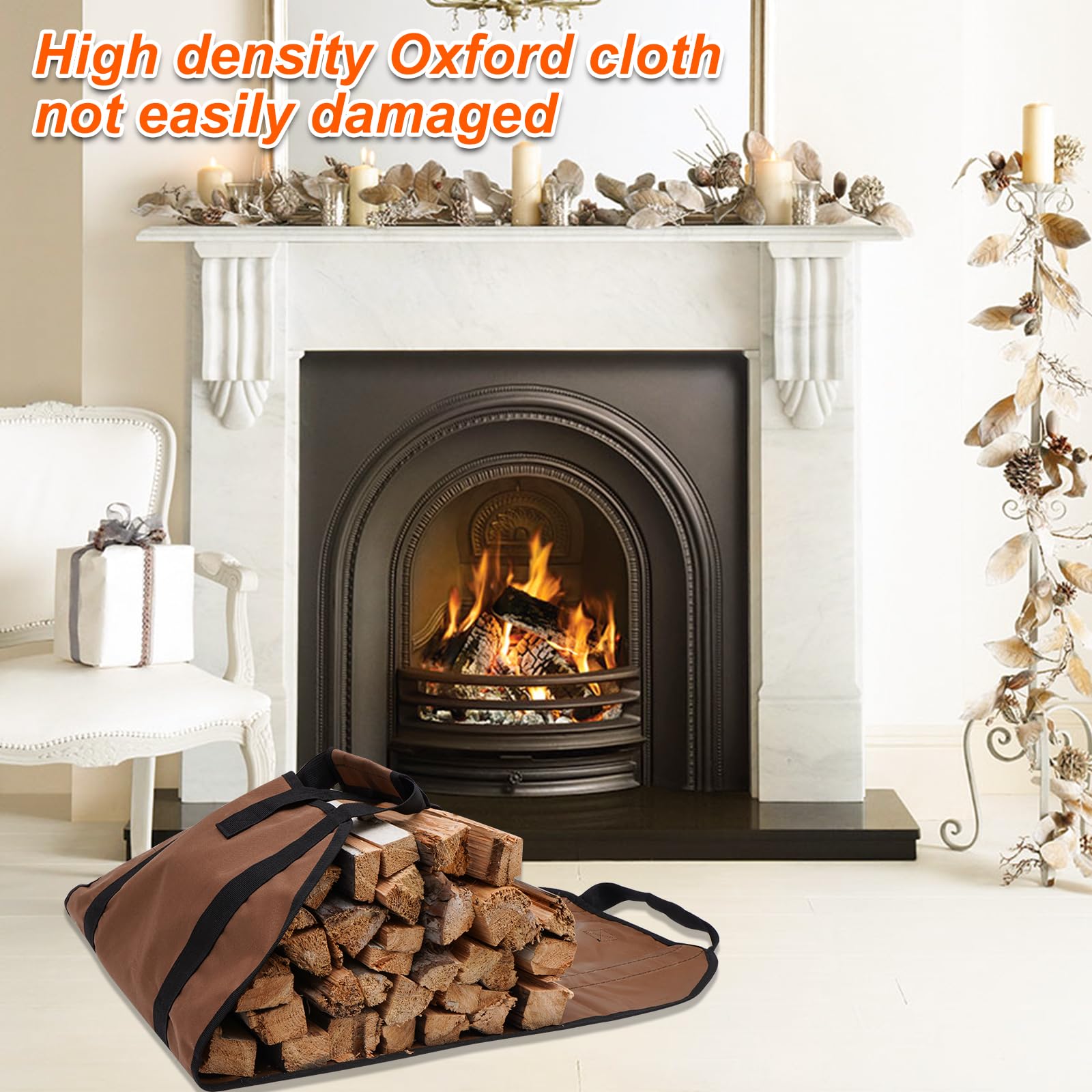 Fireplace Log Carrier Tote Bag