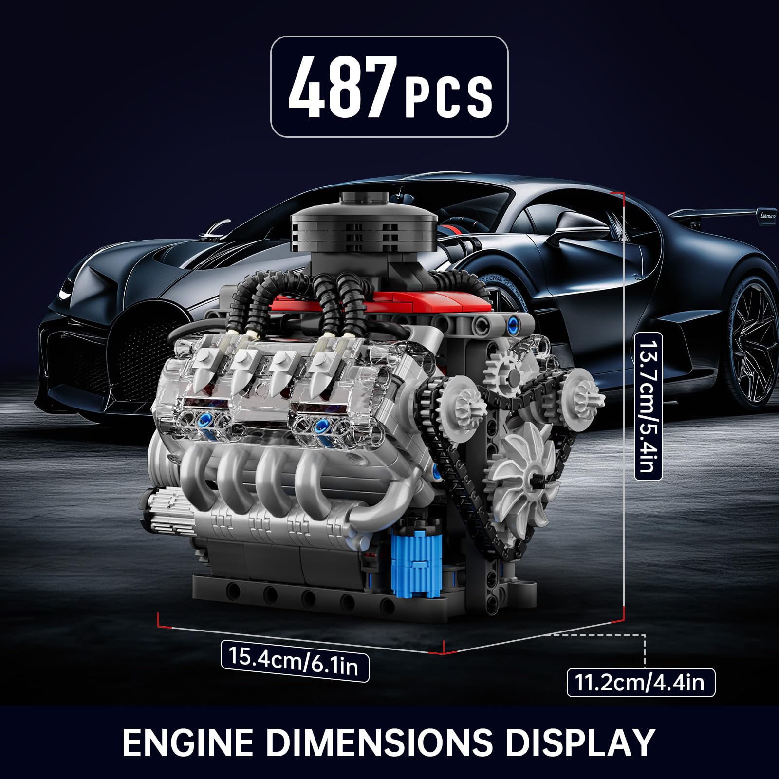 LIMITED EDITION 🚗Teching V8 Car Engine Model Kit