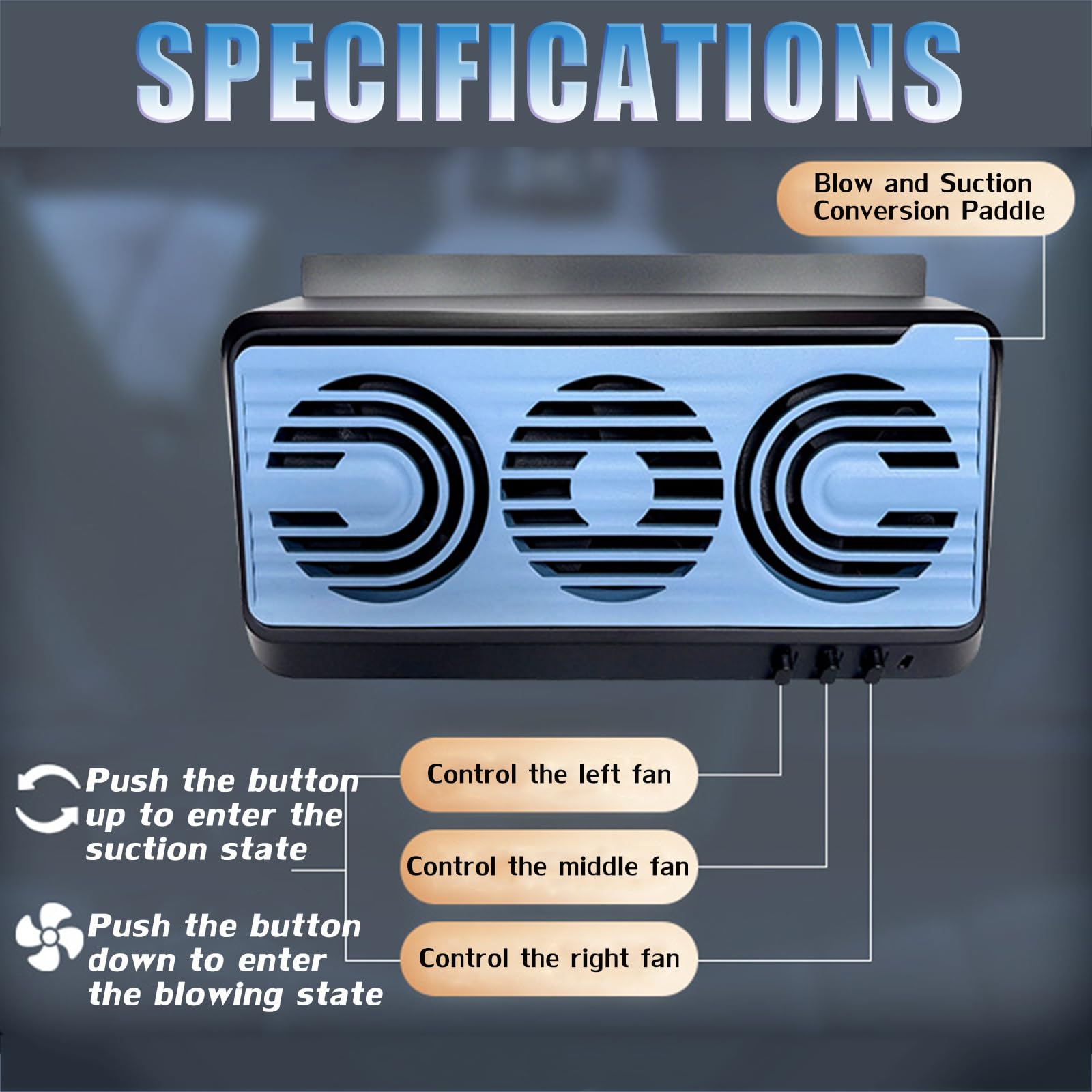 Portable Car Quiet Auto Air Circulator