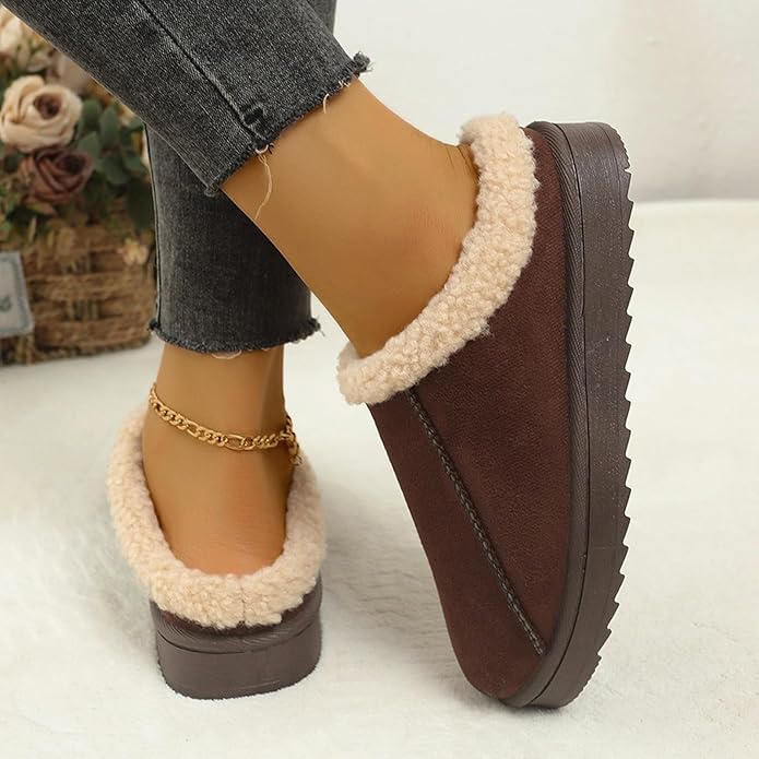 Women's Non-Slip, Warm Winter Wool Slippers