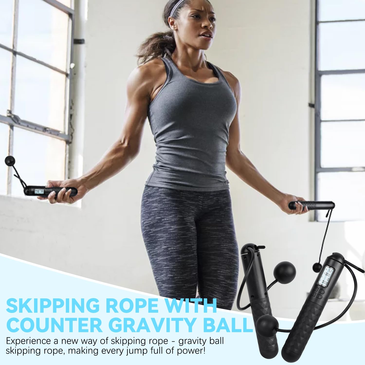 🔥Skipping Rope with Counter - Gravity Ball without Rope
