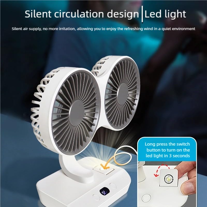 ✨ 2025 New Upgraded Dual Head USB Fan🎁