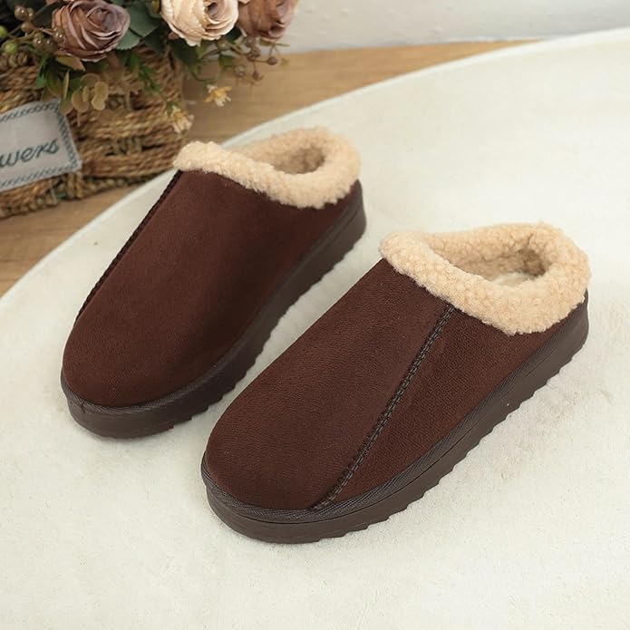 Women's Non-Slip, Warm Winter Wool Slippers