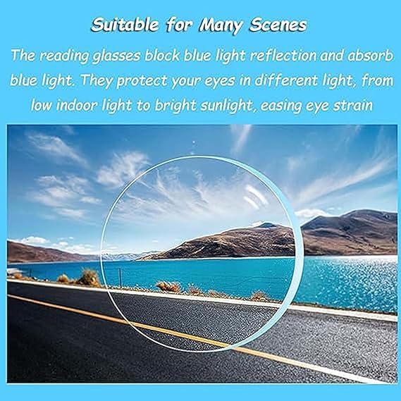 Sapphire High Hardness Anti Blue Light Intelligent Dual Focus Reading Glasses