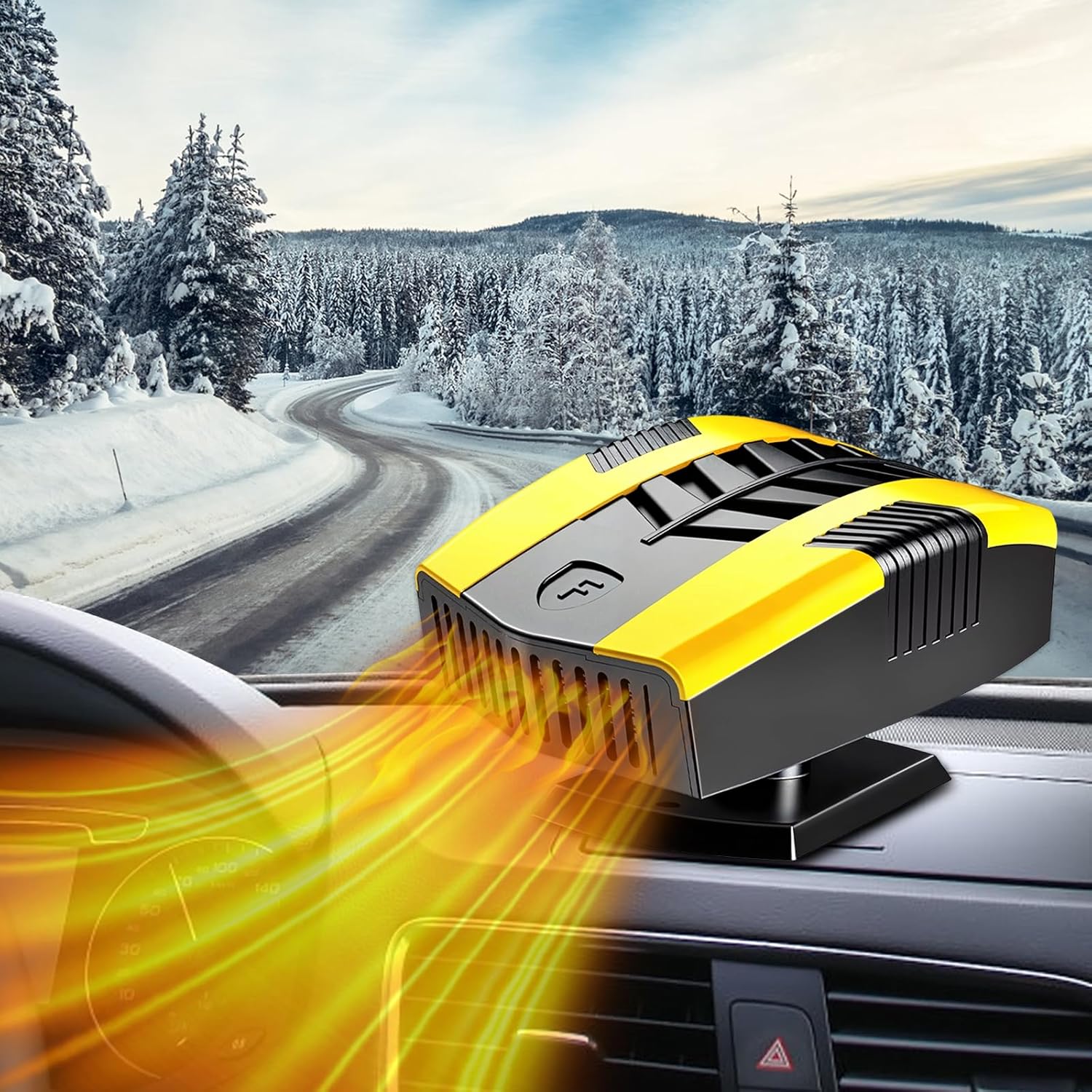 12V Portable Car Heater for 2 in 1 Heating & Cooling Defroster