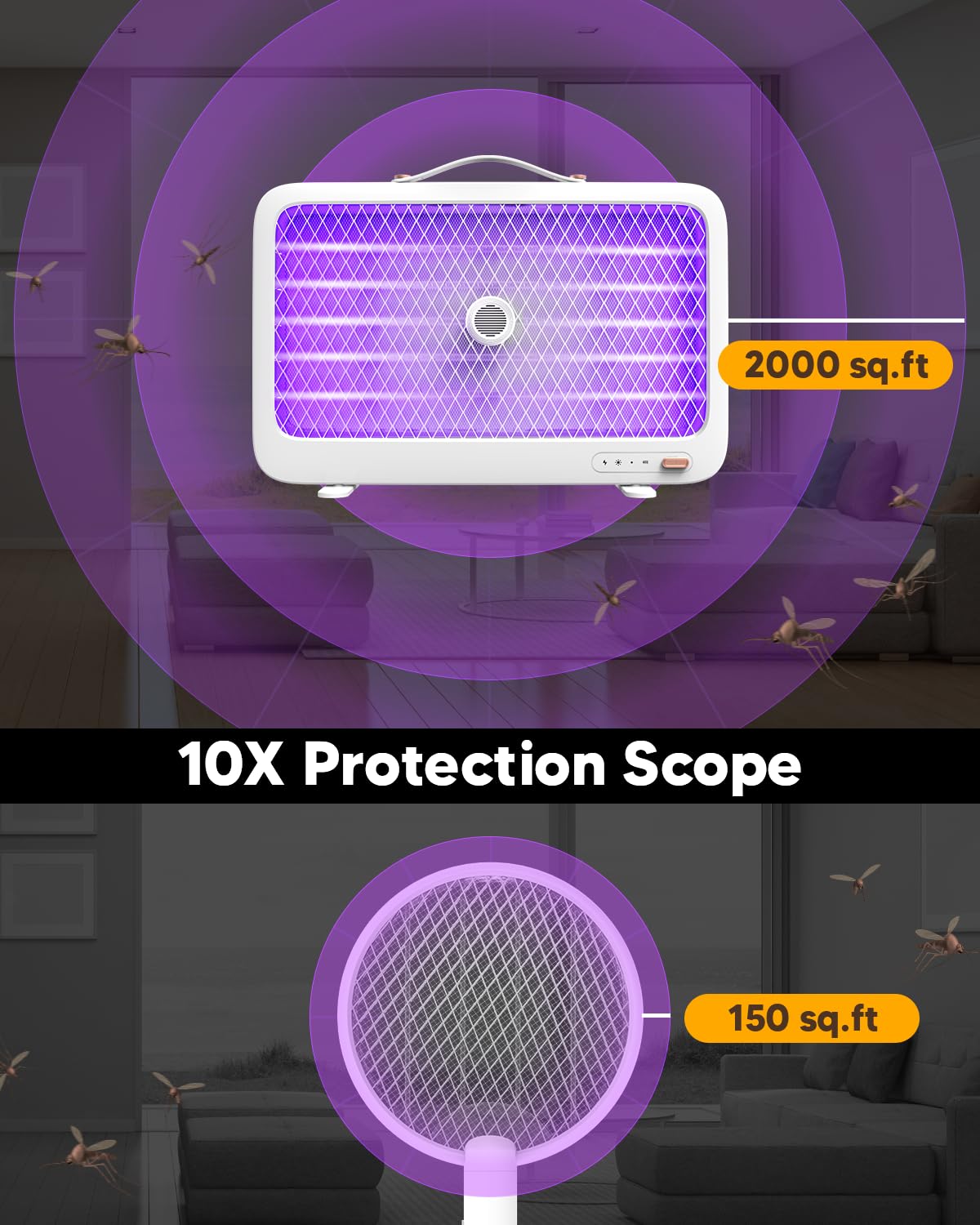 4000V Bug Zapper Mosquito Killer Indoor & Outdoor