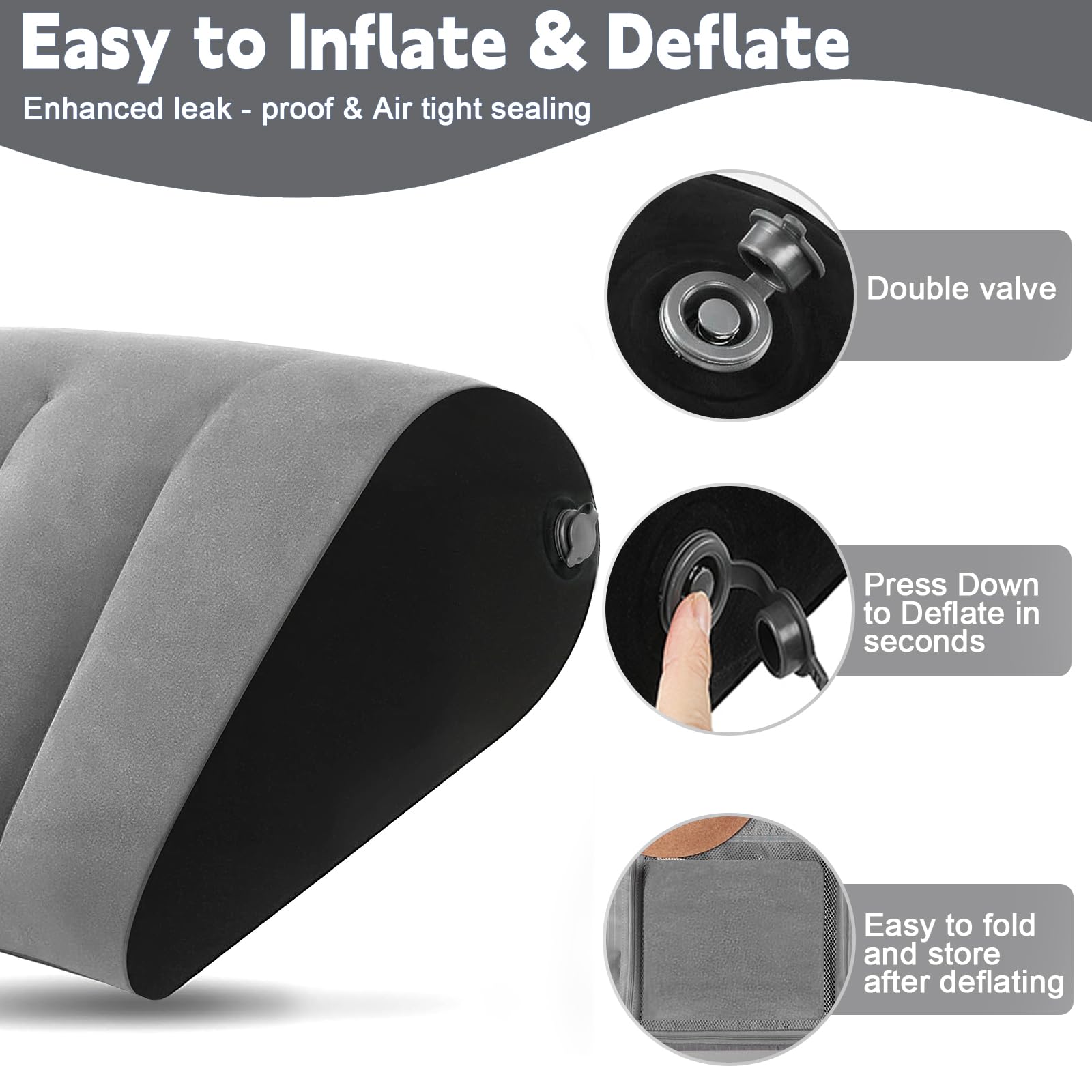 Portable Wedge Pillow Inflatable Cushion