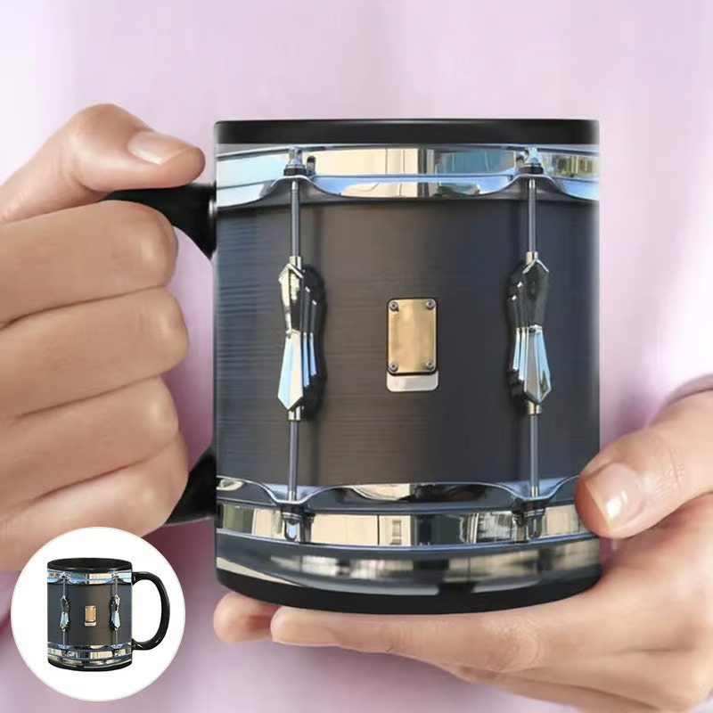 🎅Xmas Sales 60% OFF🔥Vintage Drum Mug Funny Drumming Gifts