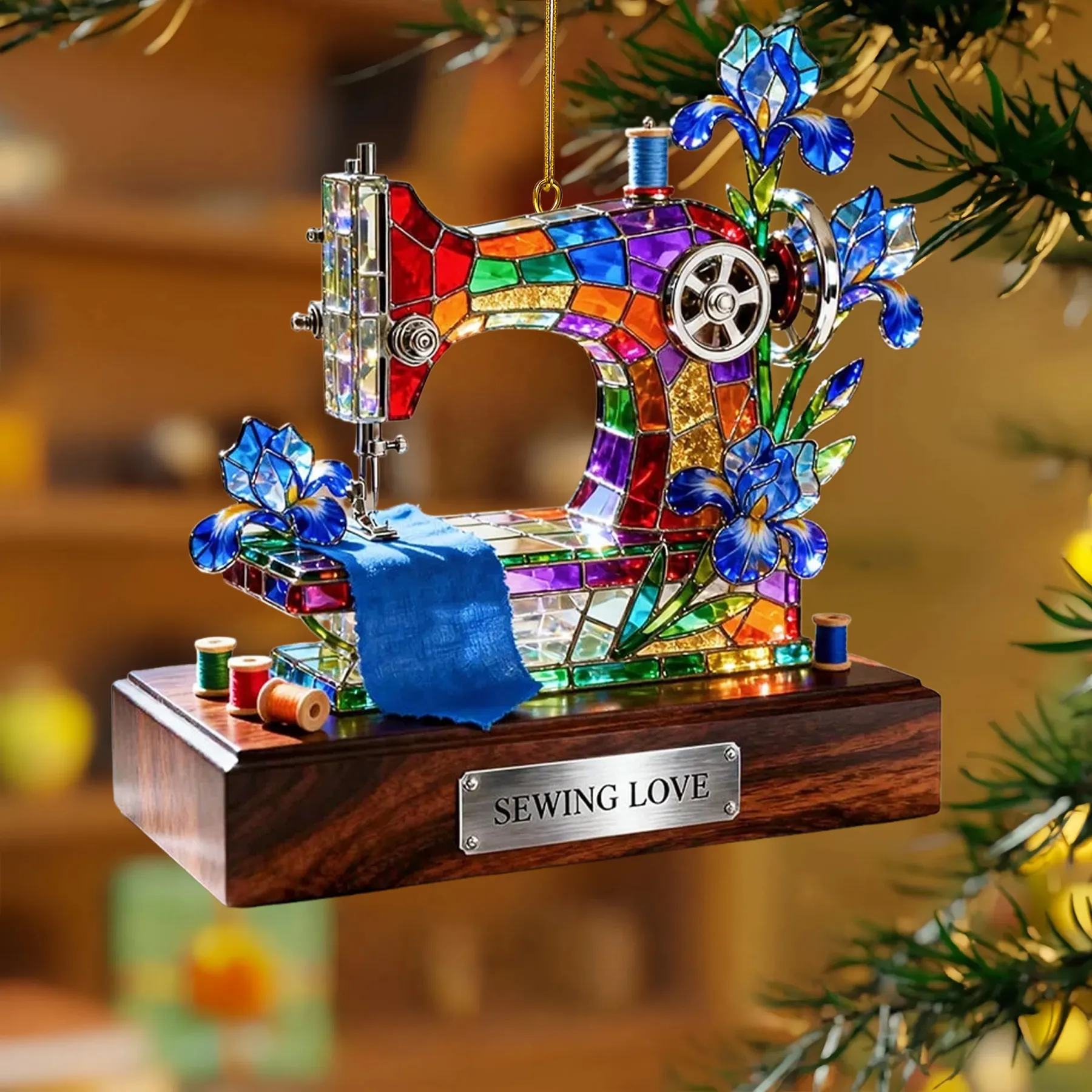 Radiant Sewing Love Ornament