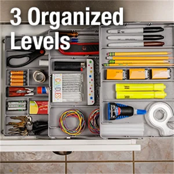 Multi-Level Drawer Organizer - Lets You Organize & Store Up To 3X More!