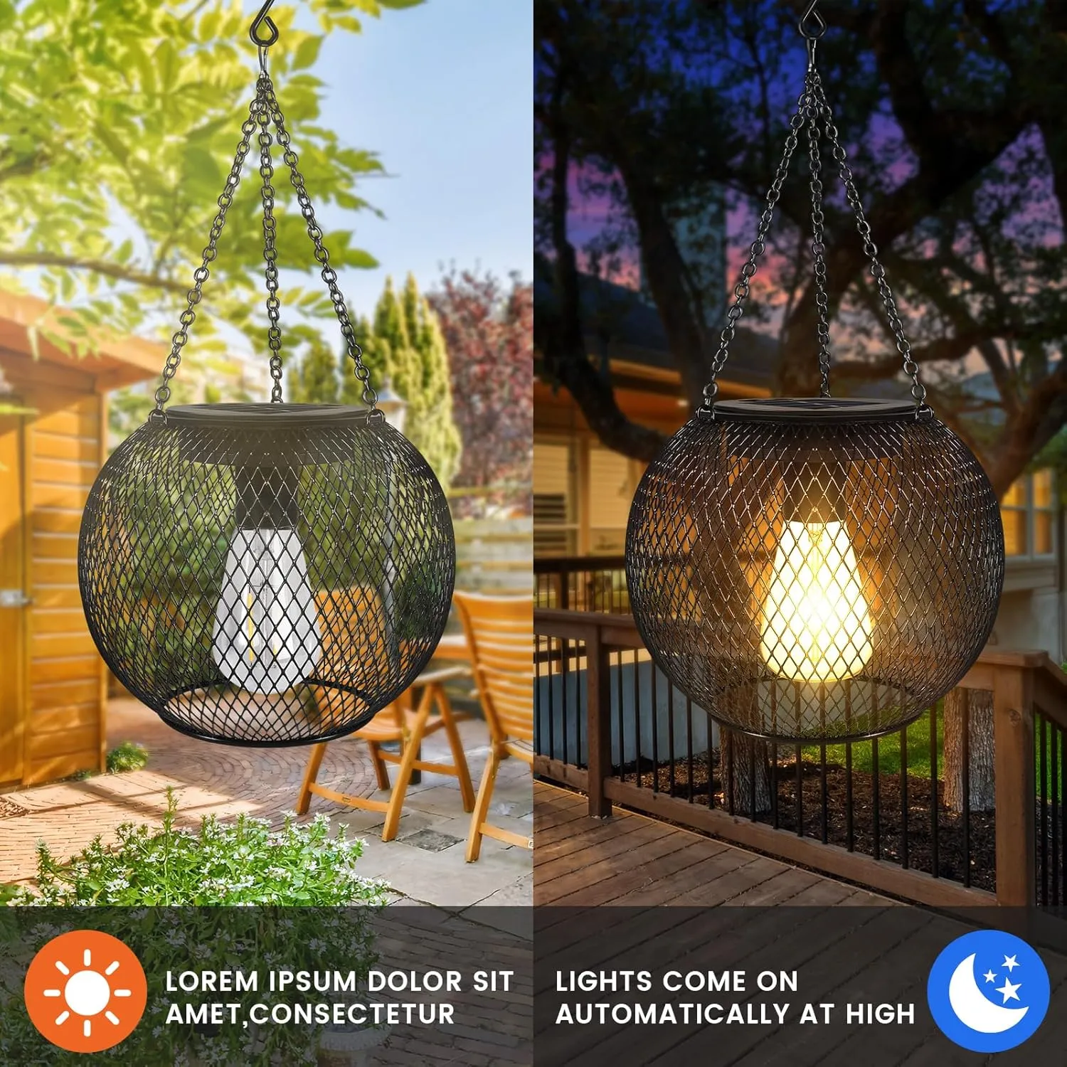 🔥Upgraded Hanging Solar Lantern Outdoor☀️