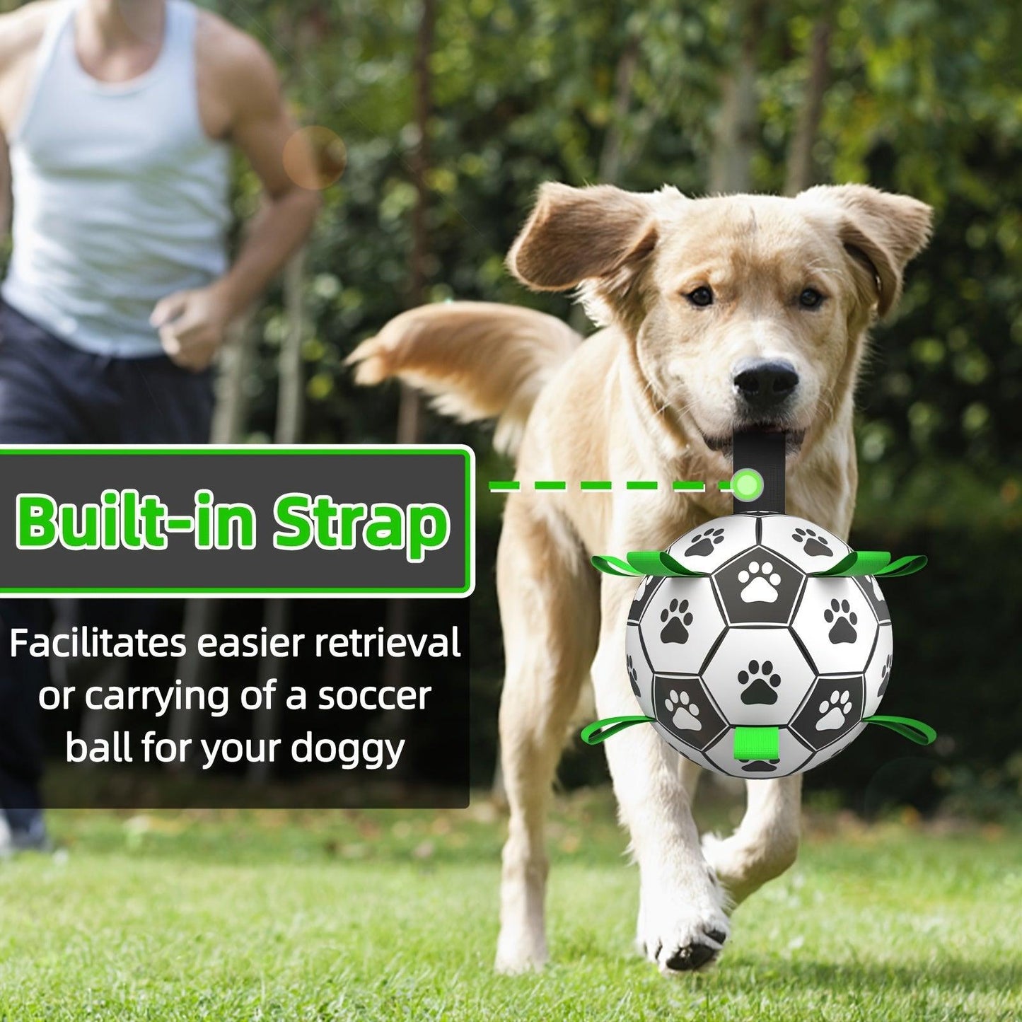 🐶Dog Toys Soccer Ball with Straps
