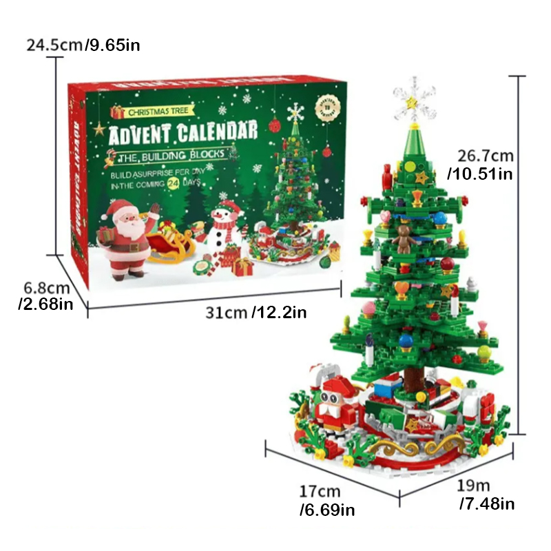 ✨Last Day 49% OFF 🎁Countdown Calendar 2024 Christmas Theme Building Set