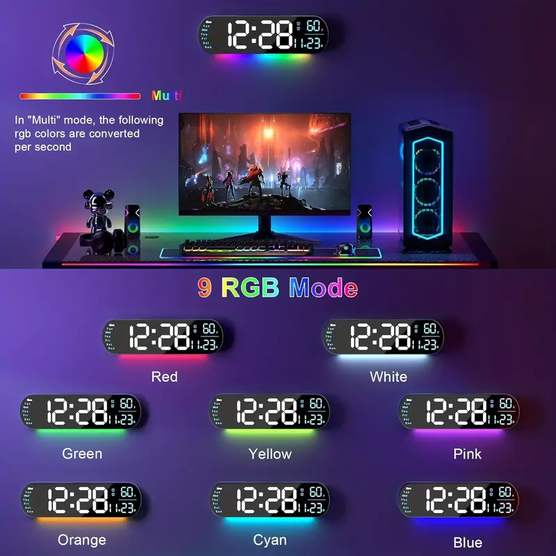 13.7' Large Digital Wall Clock Large Display