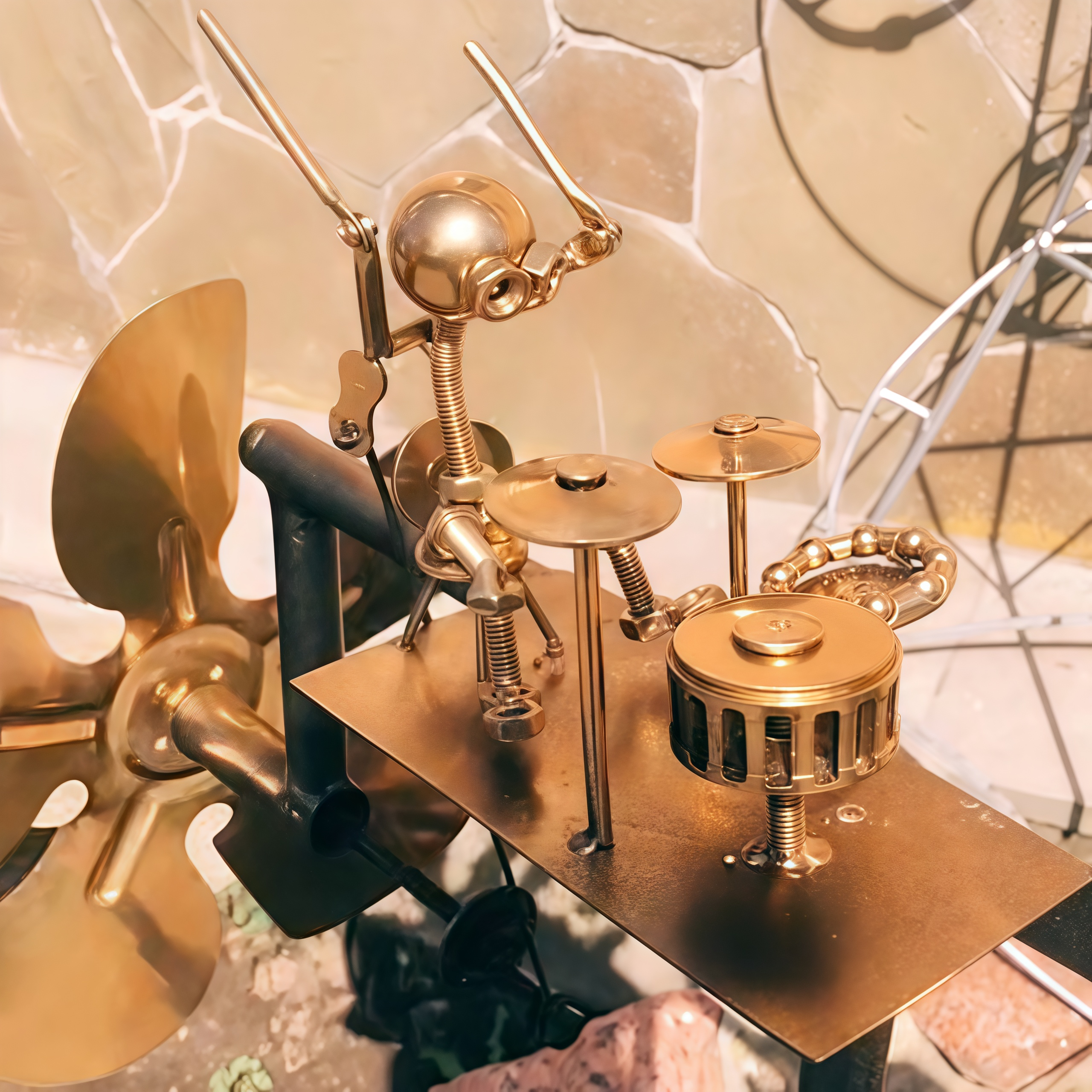 🎵🌪️ Drummer Windmill Garden Decoration – Where Music Meets Motion in Your Backyard! ✨