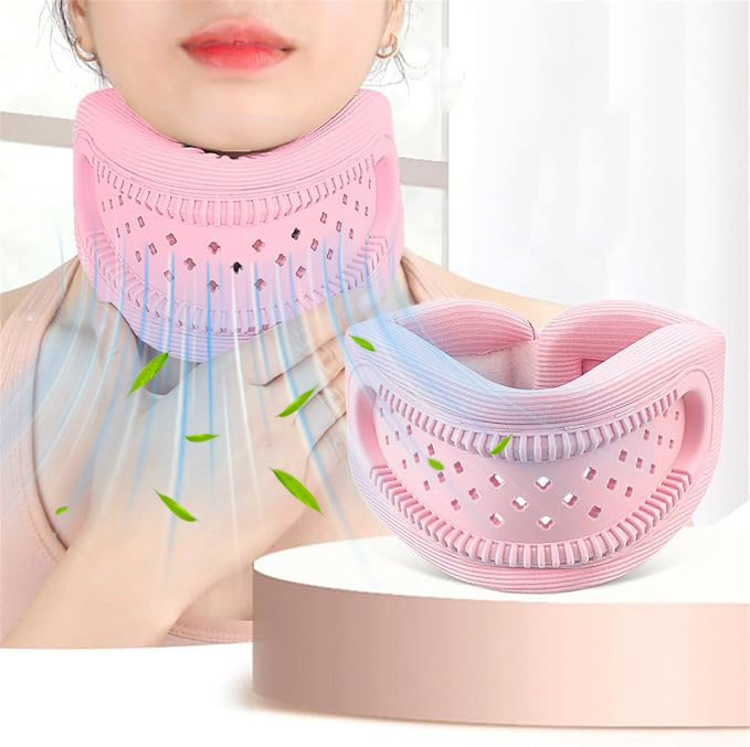 Neck Brace for Pain Relief and Support, Soft Adjustable Cervical Collar Neck Traction Device