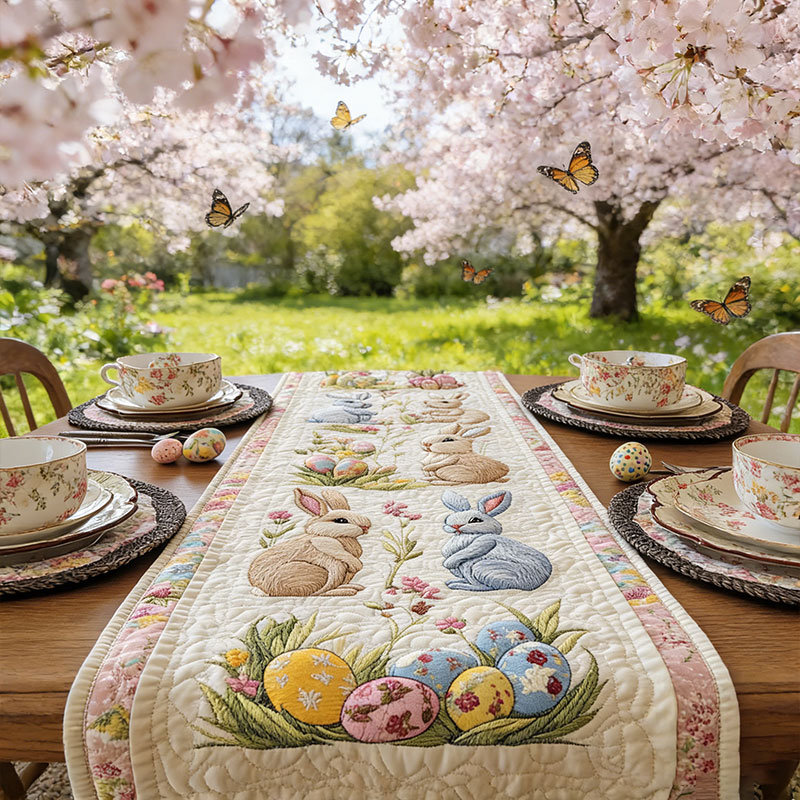 Easter Joy Quilted Table Runner