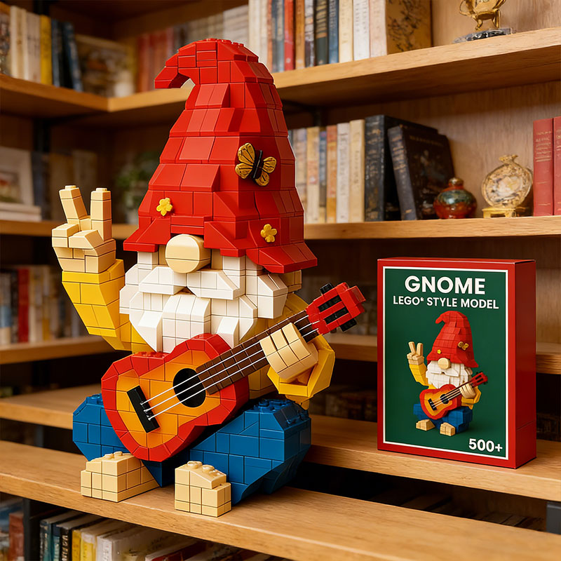 🧱 Patriotic & Hippie Gnome Building Block Sets 🧩✨