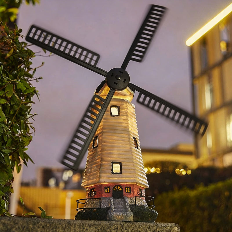 🏡 Dutch Windmill Garden Decor with Solar Lights ✨