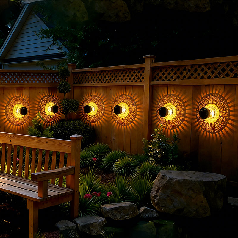 🌞 Solar Mandala Projection Light – Boho Outdoor Ambiance ✨
