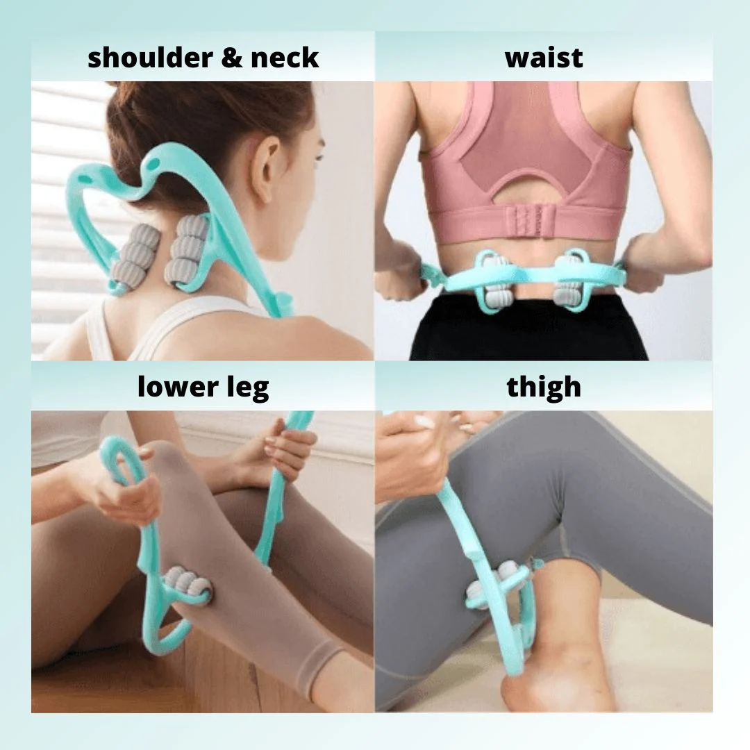 (🎁LAST DAY SALE - 50% OFF) Multifunctional Manual Six-wheel Neck Massager