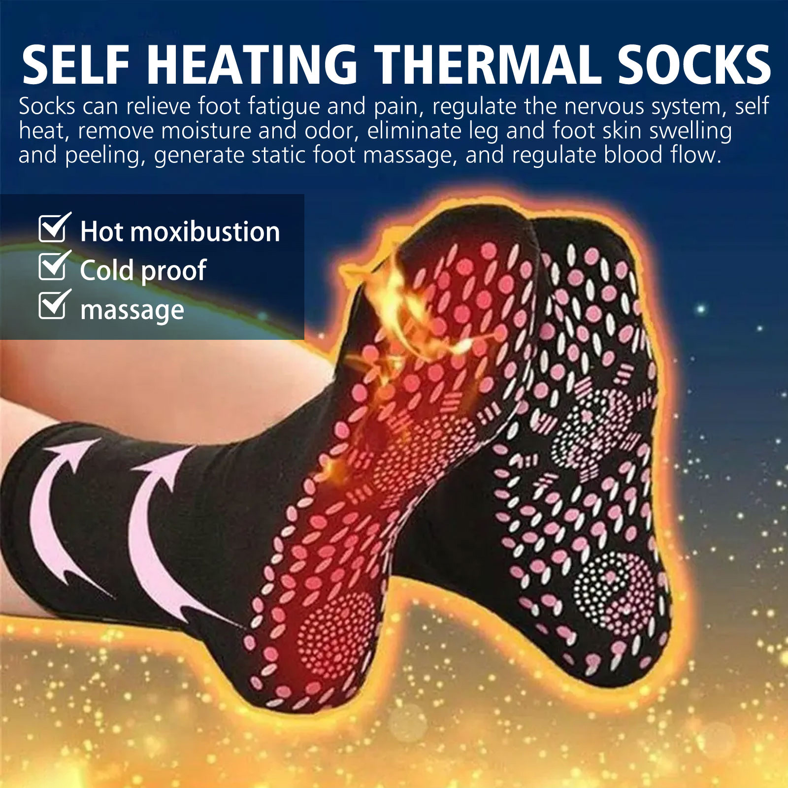 Last Day Promotion 49% OFF - 🔥Self-Heating Acupressure Socks