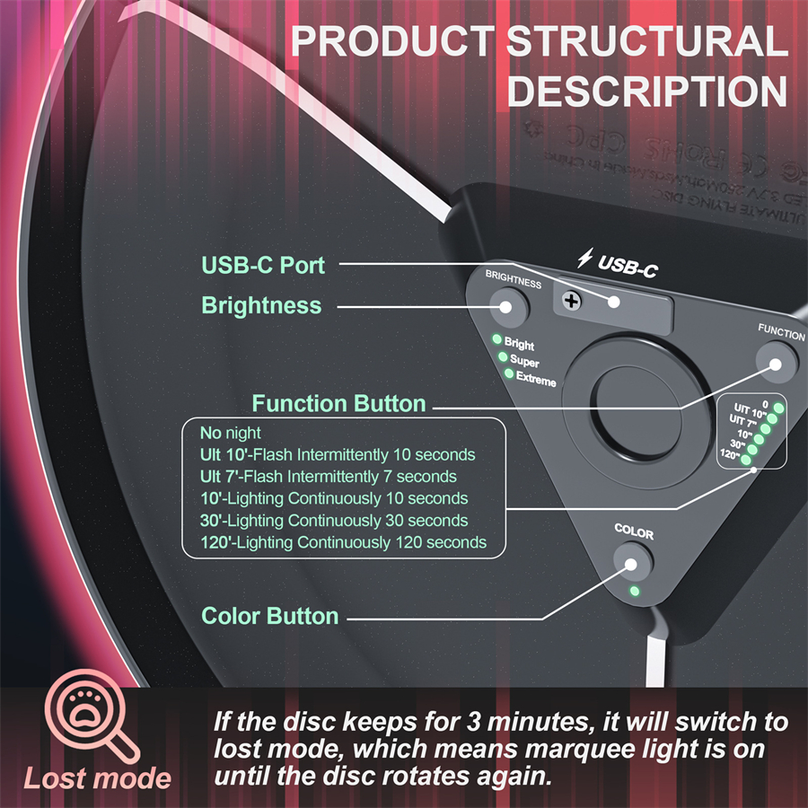  The perfect gift for your child! LED Luminous Flying Disc