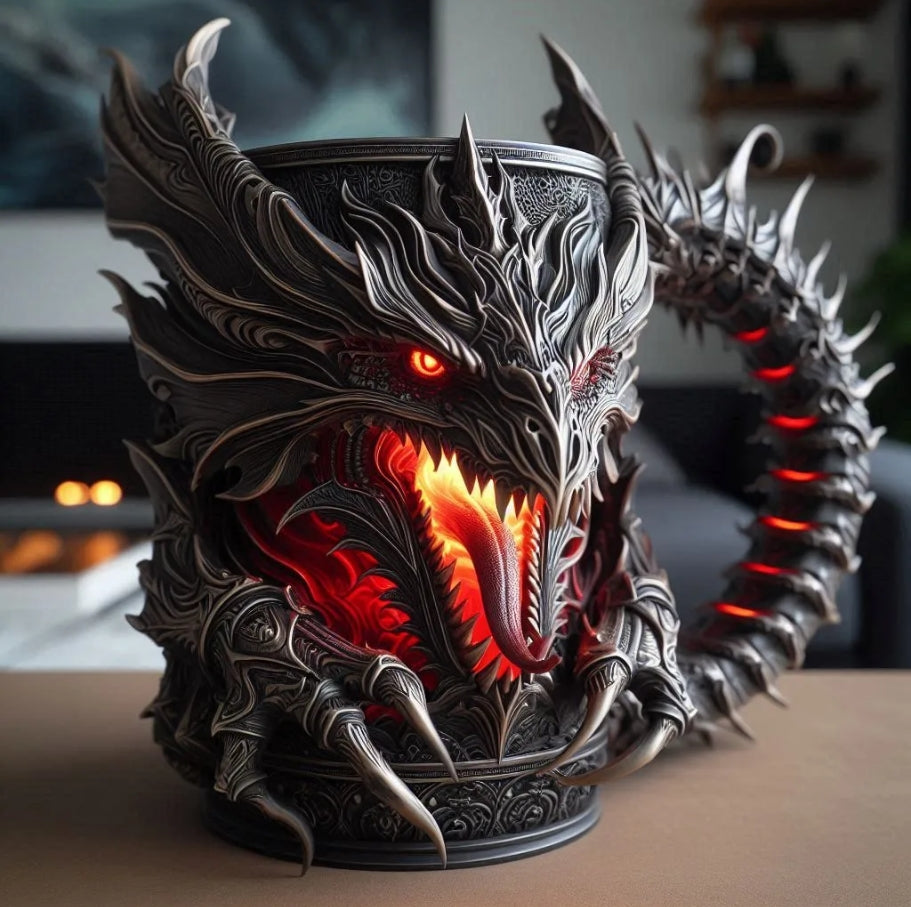 Unleash the Power of the Dragon – 3D Sculpted Dragon Mug
