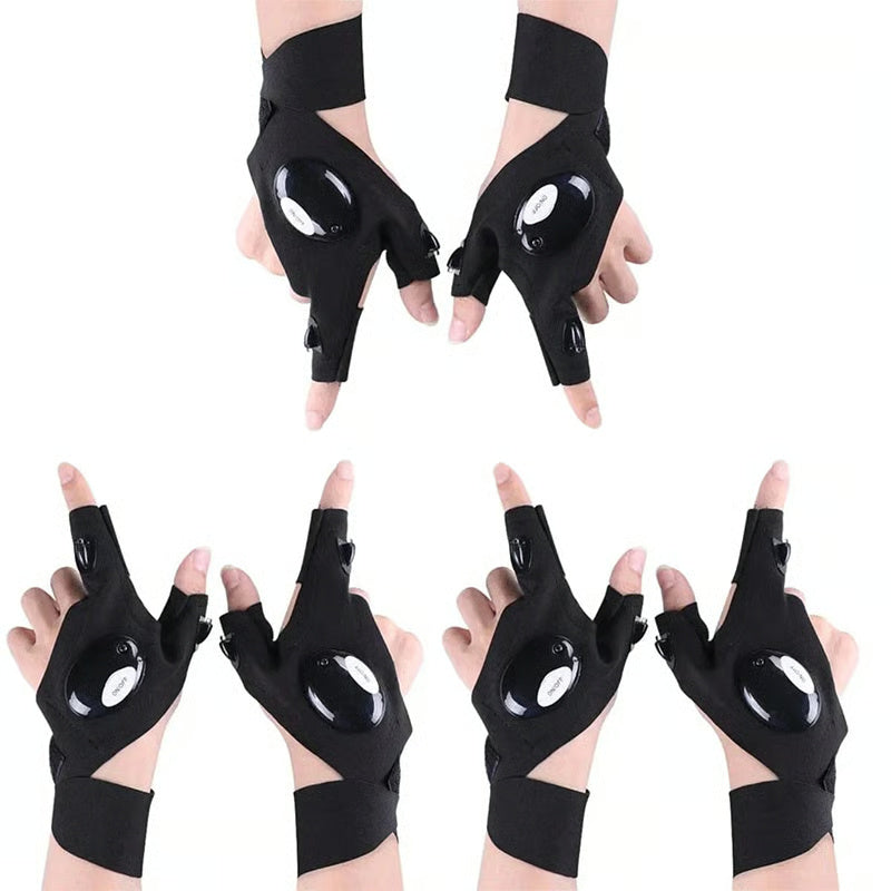 🔥You Must Own🔥 Hands-Free LED Half Finger Gloves
