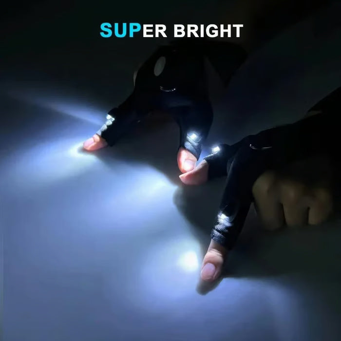 🔥You Must Own🔥 Hands-Free LED Half Finger Gloves