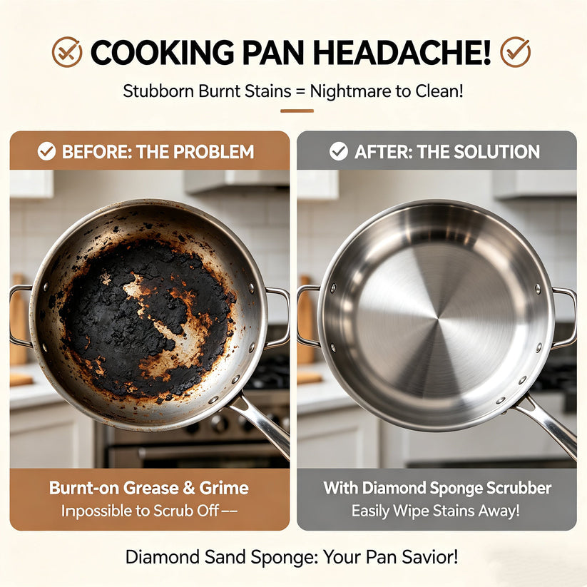 Emery Sponge Scrubber for Heavy-Duty Cleaning