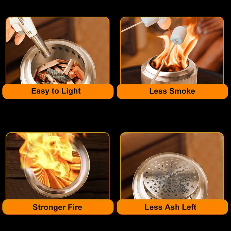 🎄Christmas Sales 49% OFF -Portable Smokeless Tabletop Firepit