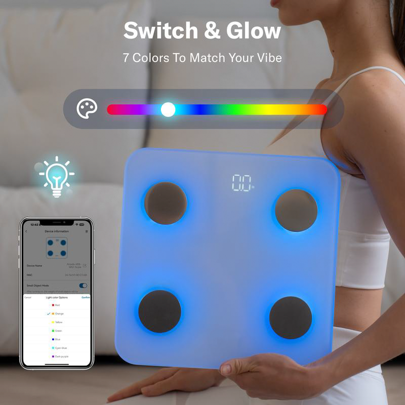 Smart Scale – 7-Color Glowing Body Composition Analyzer