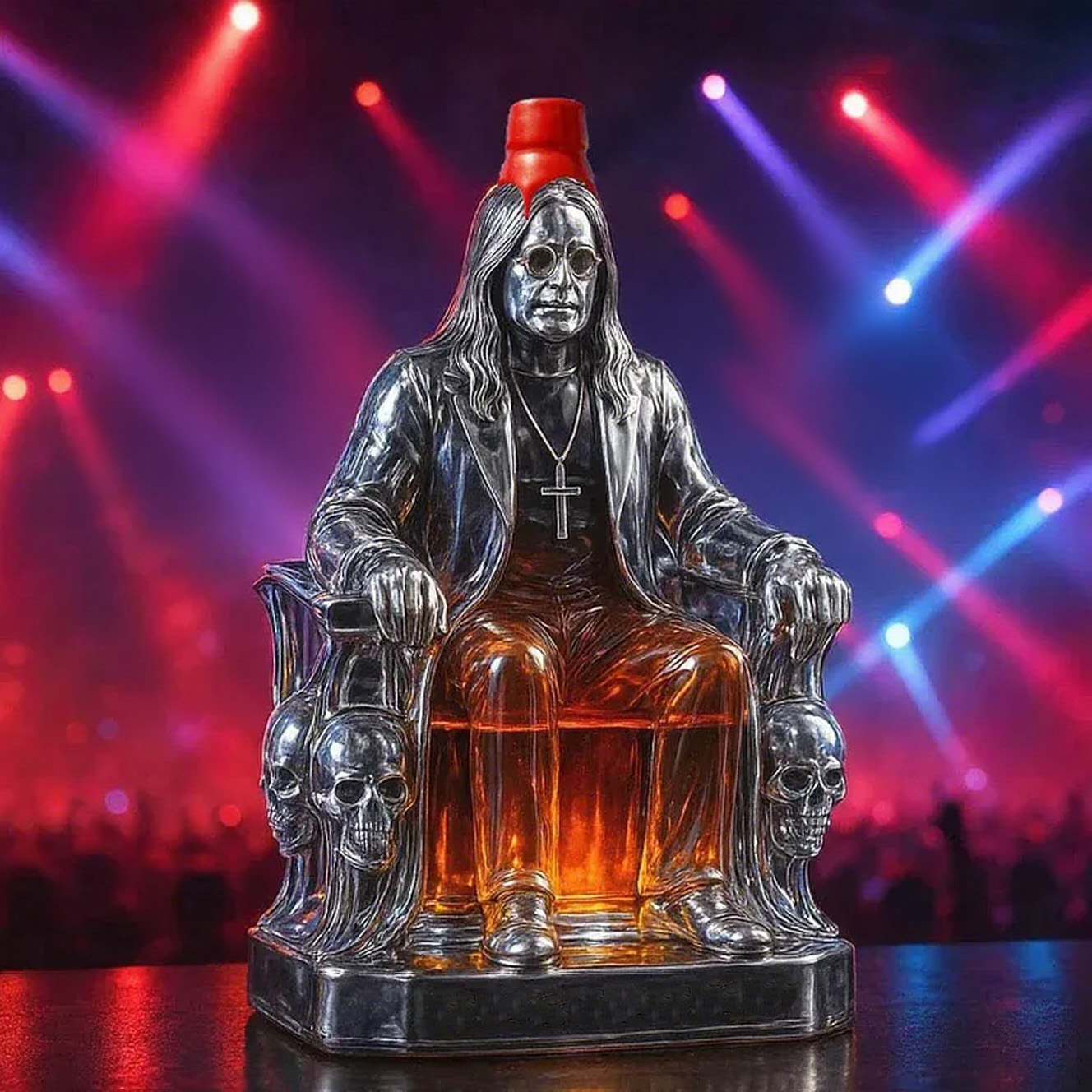 2025 In Memory of the Metal Legend Whiskey Bottle