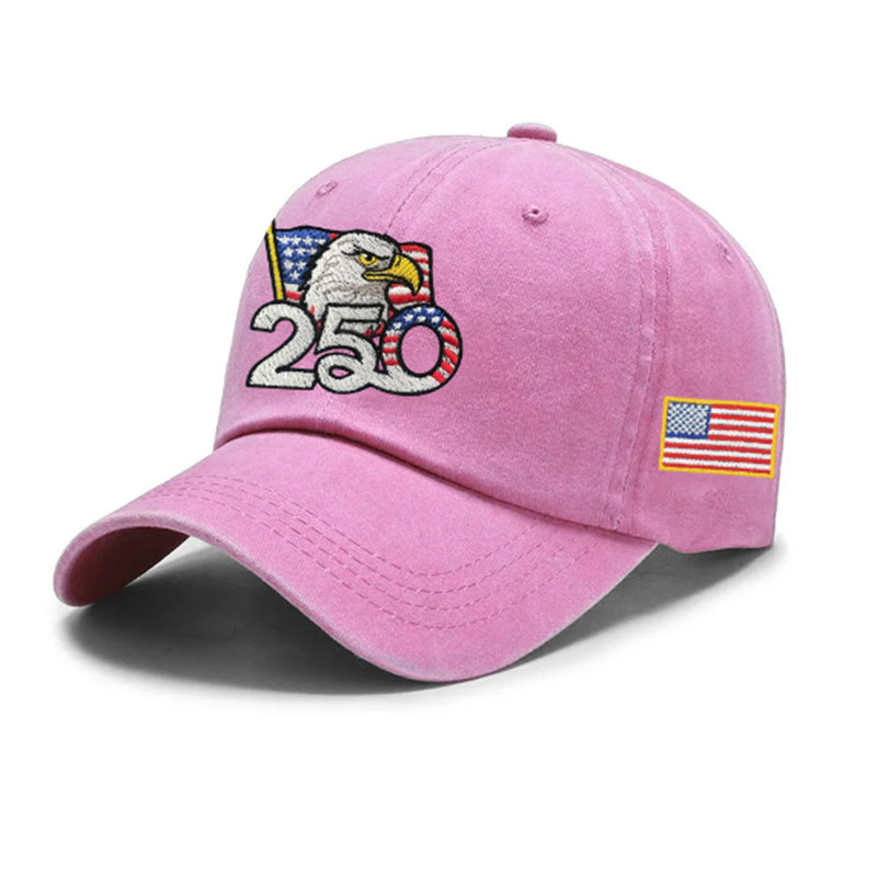 ✨✨250th Anniversary Washed Cap with Embroidered American Flag