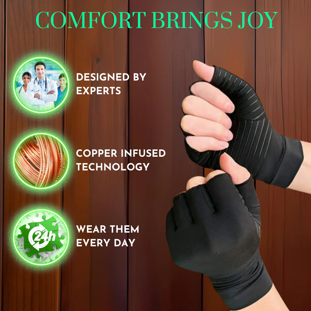 Copper Compression Gloves for Hand Pain