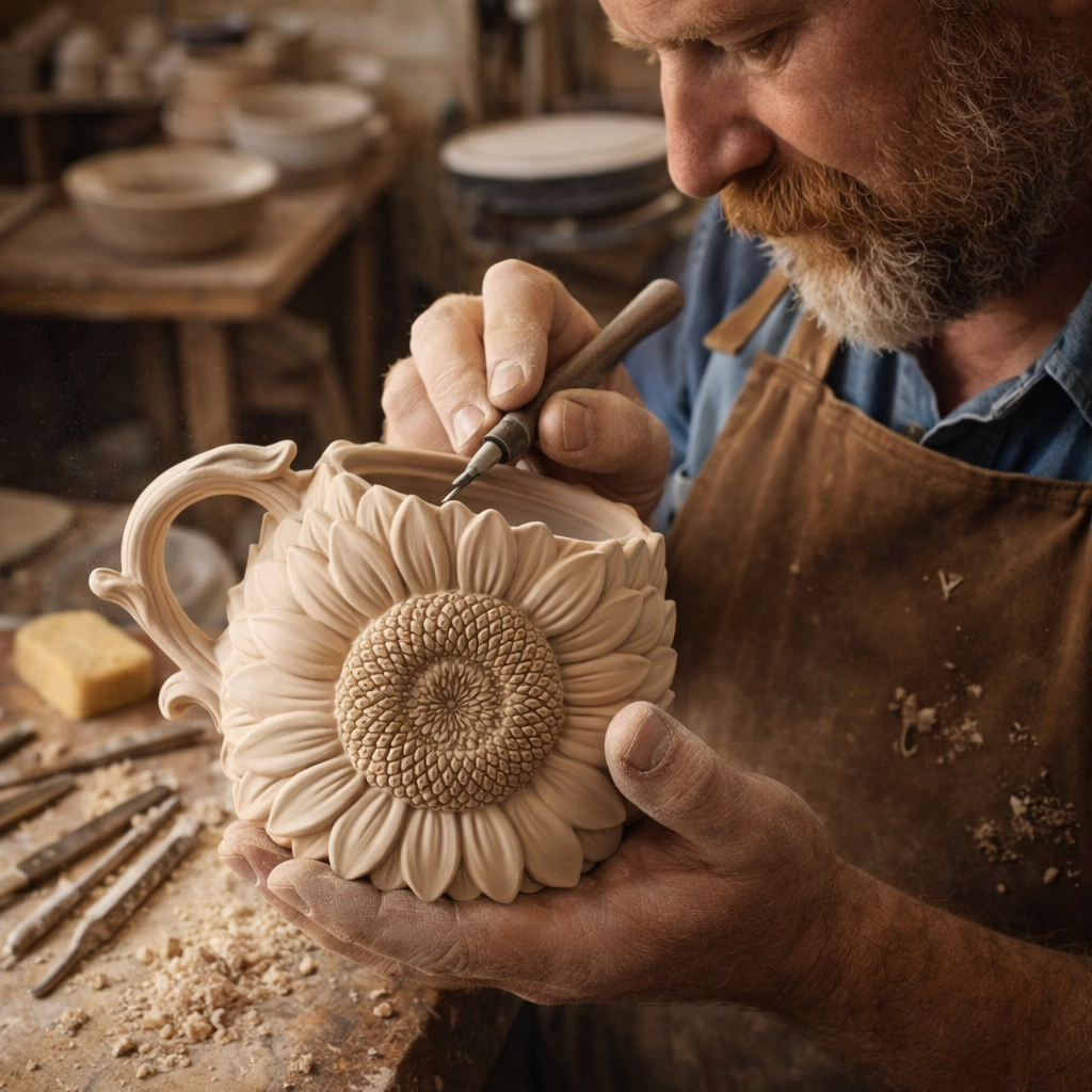 🌻Elegant Flower Mug☕