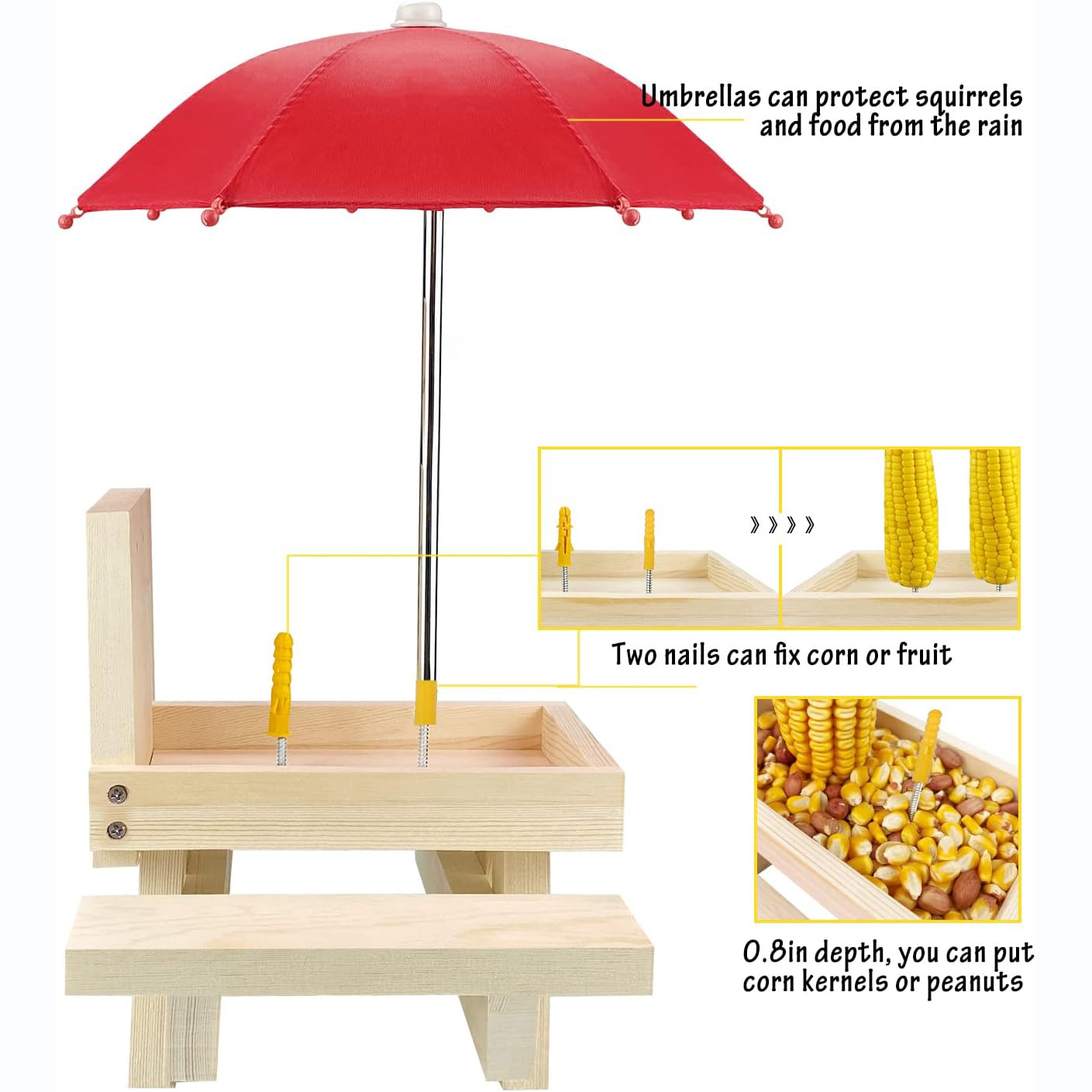 Squirrel Feeder Picnic Table