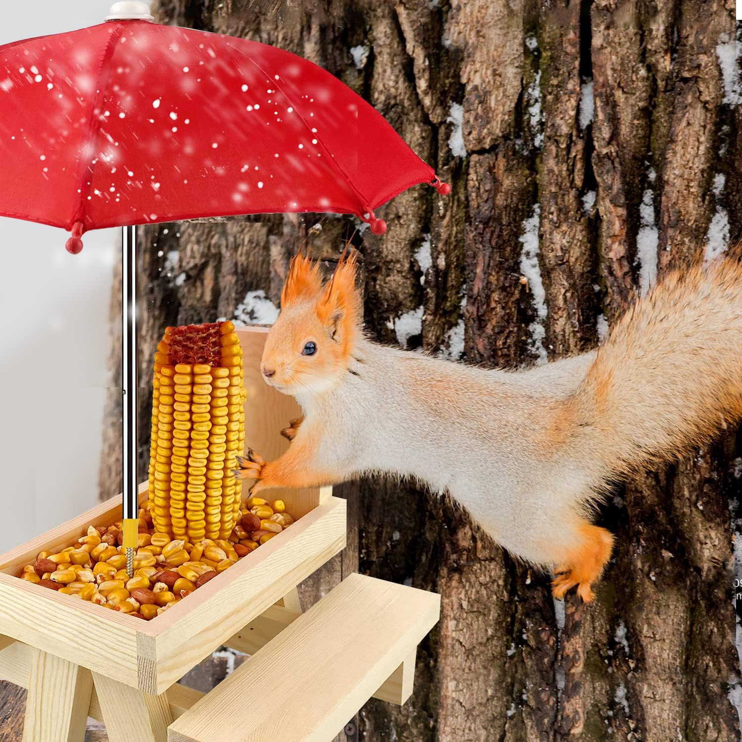 Squirrel Feeder Picnic Table