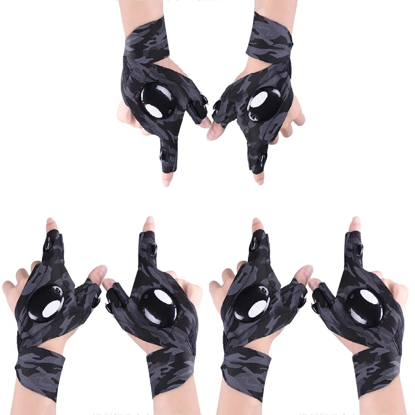 🔥You Must Own🔥 Hands-Free LED Half Finger Gloves
