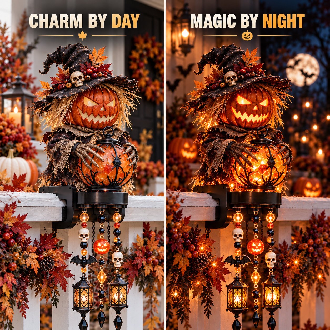 Halloween Railing Lights After Dark Halloween Railing Lights After Dark